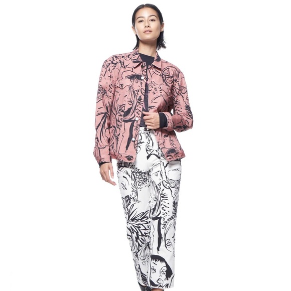 The Kit Olivia Jean Jacket. EUC. Size L. Dusty rose color. - Picture 2 of 5